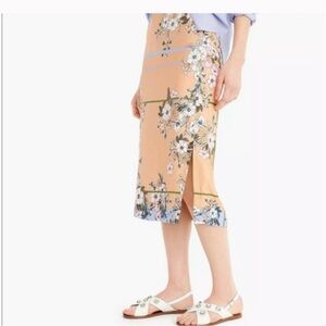 Beautiful J- Crew satin floral skirt. Size 14.